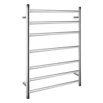 Aqua Chrome Round 7 Bars Heated Towel Rail